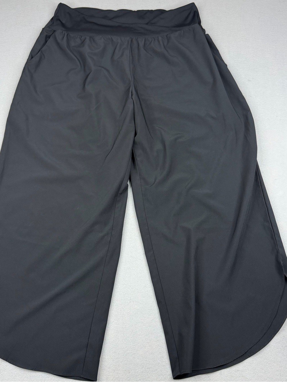 Halara Breezeful High Waisted Crossover Resort Pants Black XL Wide Leg